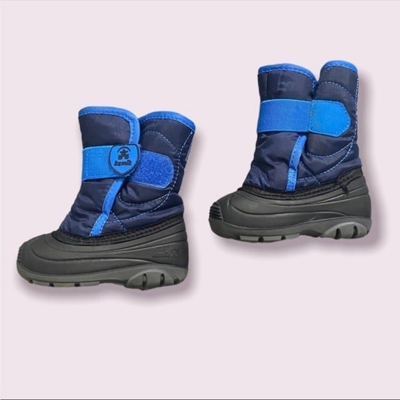 Kamik Snow Boots, Navy, Velcro, Size 5 - Picture 3 of 5